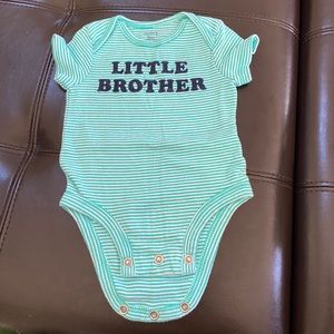 Carter’s 3 month “Little Brother” onesie
